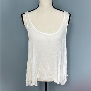 Intimately Free People Women’s White Sleeveless Distressed Top Sz S